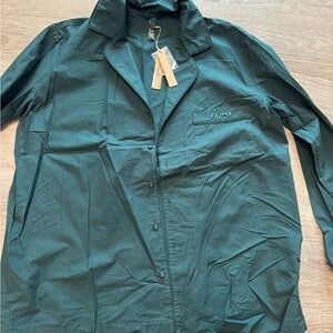 SKIMS Dark Green Pajama Top